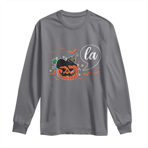 Harris Halloween 2024 Long Sleeve Shirt Comma La Kamala Black Cat Witches TS11 Charcoal Print Your Wear