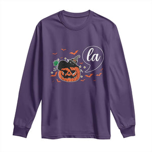 Harris Halloween 2024 Long Sleeve Shirt Comma La Kamala Black Cat Witches TS11 Purple Print Your Wear