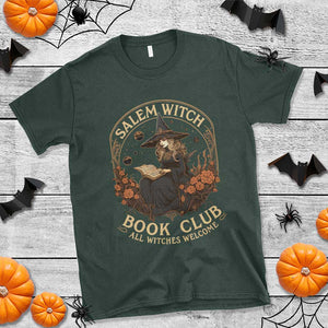 Salem Witch Book Club All Witches Welcome T Shirt Halloween Book Lover TS11 Dark Forest Green Print Your Wear