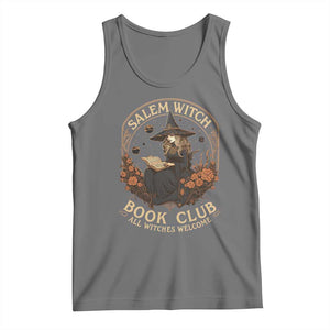 Salem Witch Book Club All Witches Welcome Tank Top Halloween Book Lover TS11 Black Heather Print Your Wear