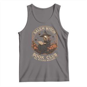 Salem Witch Book Club All Witches Welcome Tank Top Halloween Book Lover TS11 Deep Heather Print Your Wear
