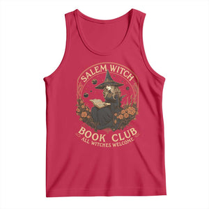 Salem Witch Book Club All Witches Welcome Tank Top Halloween Book Lover TS11 Red Print Your Wear