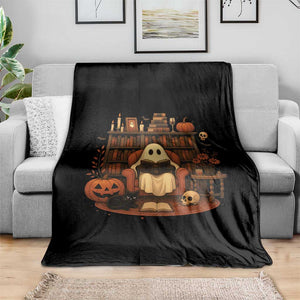 Halloween Book Lover Throw Blanket Spooky Ghost Reading Book Librarians Bookworm TS11 Print Your Wear