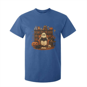 Halloween Book Lover T Shirt For Kid Spooky Ghost Reading Book Librarians Bookworm TS11 Royal Blue Print Your Wear