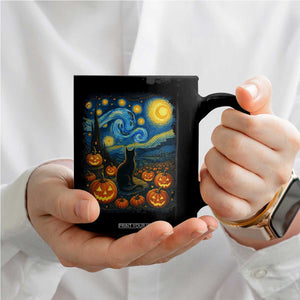 Halloween Cat Starry Night Van Gogh Cat Lovers Coffee Mug TS11 Print Your Wear