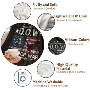 Dept Of War Est 2025 Throw Blanket DOW Military Patriotic American Flag TS11 Print Your Wear