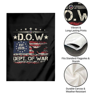 Dept Of War Est 2025 Garden Flag DOW Military Patriotic American Flag TS11 Print Your Wear