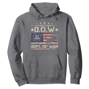 Dept Of War Est 2025 Hoodie DOW Military Patriotic American Flag TS11 Charcoal Print Your Wear