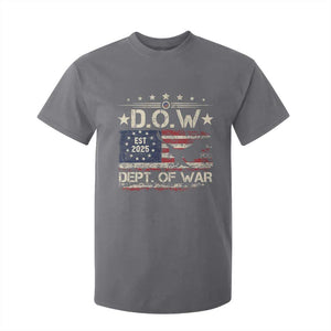 Dept Of War Est 2025 T Shirt For Kid DOW Military Patriotic American Flag TS11 Charcoal Print Your Wear