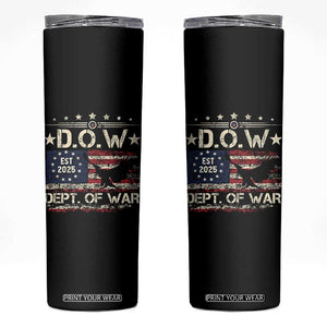 Dept Of War Est 2025 Skinny Tumbler DOW Military Patriotic American Flag TS11 Black Print Your Wear