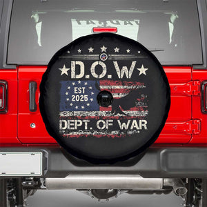 Dept Of War Est 2025 Spare Tire Cover DOW Military Patriotic American Flag TS11 Black Print Your Wear