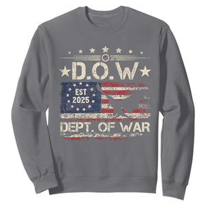 Dept Of War Est 2025 Sweatshirt DOW Military Patriotic American Flag TS11 Charcoal Print Your Wear