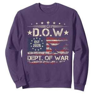 Dept Of War Est 2025 Sweatshirt DOW Military Patriotic American Flag TS11 Purple Print Your Wear