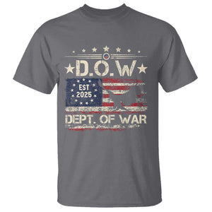 Dept Of War Est 2025 T Shirt DOW Military Patriotic American Flag TS11 Charcoal Print Your Wear