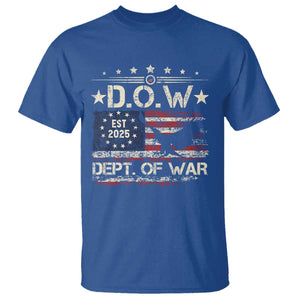 Dept Of War Est 2025 T Shirt DOW Military Patriotic American Flag TS11 Royal Blue Print Your Wear