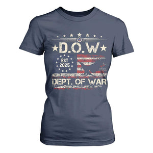 Dept Of War Est 2025 T Shirt For Women DOW Military Patriotic American Flag TS11 Navy Print Your Wear
