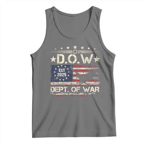 Dept Of War Est 2025 Tank Top DOW Military Patriotic American Flag TS11 Black Heather Print Your Wear