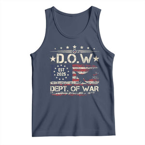 Dept Of War Est 2025 Tank Top DOW Military Patriotic American Flag TS11 Navy Print Your Wear