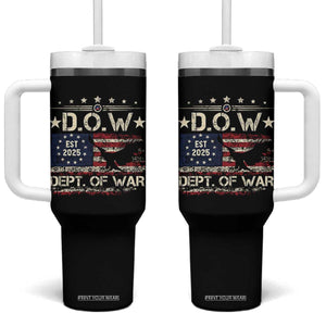 Dept Of War Est 2025 Tumbler With Handle DOW Military Patriotic American Flag TS11 One Size: 40 oz Black Print Your Wear