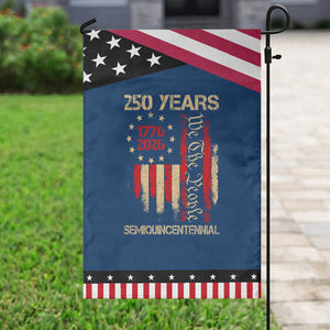 250 Years Semiquincentennial Garden Flag 250th America Anniversary Independence Day TS11 Classic Blue Black Print Your Wear