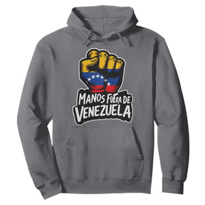 Manos Fuera De Venezuela Hoodie Venezuelan Flag TS11 Charcoal Print Your Wear