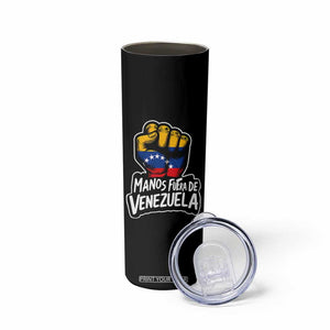 Manos Fuera De Venezuela Skinny Tumbler Venezuelan Flag TS11 Print Your Wear