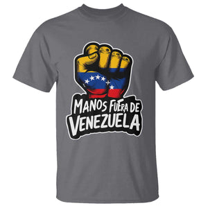 Manos Fuera De Venezuela T Shirt Venezuelan Flag TS11 Charcoal Print Your Wear