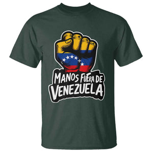 Manos Fuera De Venezuela T Shirt Venezuelan Flag TS11 Dark Forest Green Print Your Wear