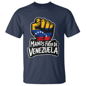 Manos Fuera De Venezuela T Shirt Venezuelan Flag TS11 Navy Print Your Wear
