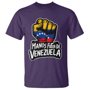Manos Fuera De Venezuela T Shirt Venezuelan Flag TS11 Purple Print Your Wear