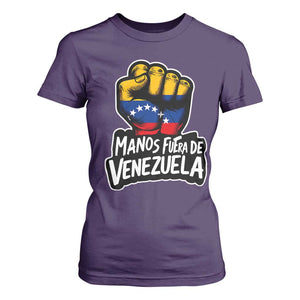 Manos Fuera De Venezuela T Shirt For Women Venezuelan Flag TS11 Purple Print Your Wear