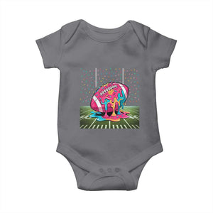 American Football Sprinkles Ice Cream Drip Field Goal Baby Onesie TS11 Charcoal Print Your Wear