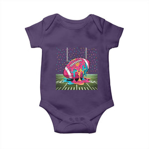 American Football Sprinkles Ice Cream Drip Field Goal Baby Onesie TS11 Purple Print Your Wear