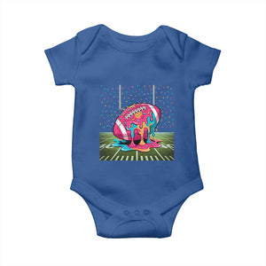 American Football Sprinkles Ice Cream Drip Field Goal Baby Onesie TS11 Royal Blue Print Your Wear