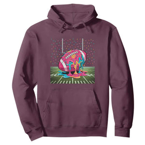 American Football Sprinkles Ice Cream Drip Field Goal Hoodie TS11 Maroon Print Your Wear