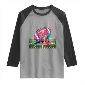 American Football Sprinkles Ice Cream Drip Field Goal Raglan Shirt TS11 Sport Gray Black Print Your Wear