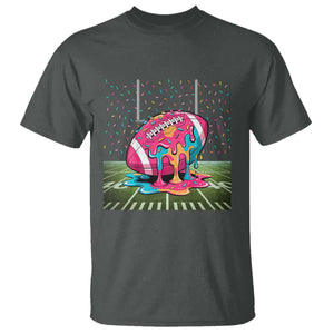 American Football Sprinkles Ice Cream Drip Field Goal T Shirt TS11 Dark Heather Print Your Wear