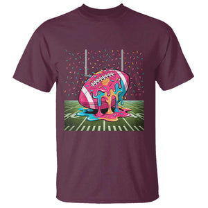 American Football Sprinkles Ice Cream Drip Field Goal T Shirt TS11 Maroon Print Your Wear