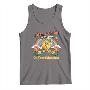 Funny I Wanna Count The Wrinkles On Your Stink Star Tank Top Adult Humor - Print Your Wear