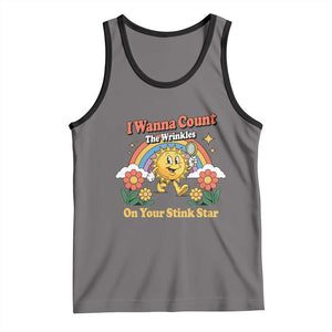 Funny I Wanna Count The Wrinkles On Your Stink Star Tank Top Adult Humor TS11 Deep Heather Black Print Your Wear
