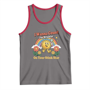 Funny I Wanna Count The Wrinkles On Your Stink Star Tank Top Adult Humor TS11 Deep Heather Red Print Your Wear