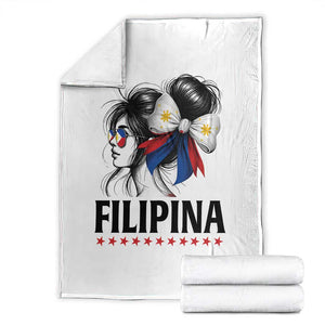 Filipina Girl Philippines Flag Proud Pinay Throw Blanket TS11 White Print Your Wear