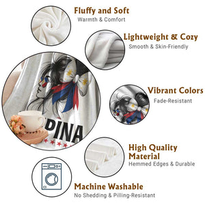 Filipina Girl Philippines Flag Proud Pinay Throw Blanket TS11 Print Your Wear