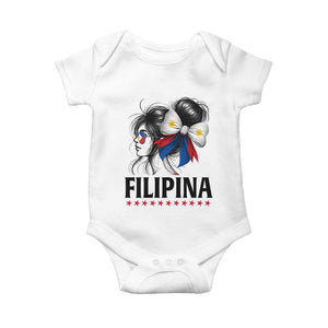 Filipina Girl Philippines Flag Proud Pinay Baby Onesie TS11 White Print Your Wear