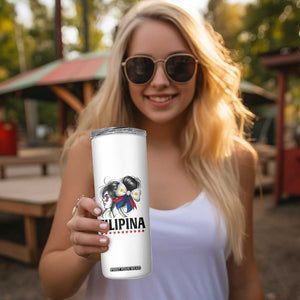 Filipina Girl Philippines Flag Proud Pinay Skinny Tumbler TS11 Print Your Wear