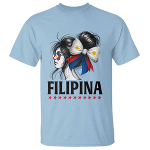 Filipina Girl Philippines Flag Proud Pinay T Shirt TS11 Light Blue Print Your Wear