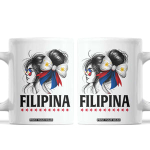 Filipina Girl Philippines Flag Proud Pinay Coffee Mug TS11 White Print Your Wear