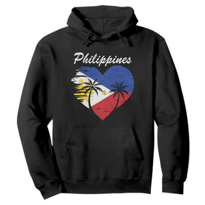Filipino Pride Hoodie Pinoy Vintage Philippines Flag Heart TS11 Black Print Your Wear