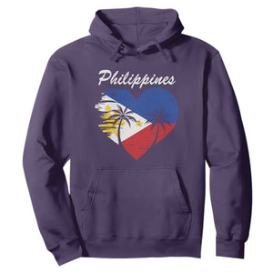 Filipino Pride Hoodie Pinoy Vintage Philippines Flag Heart TS11 Purple Print Your Wear