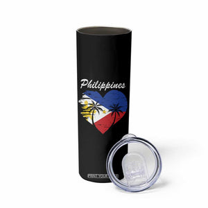 Filipino Pride Skinny Tumbler Pinoy Vintage Philippines Flag Heart TS11 Print Your Wear